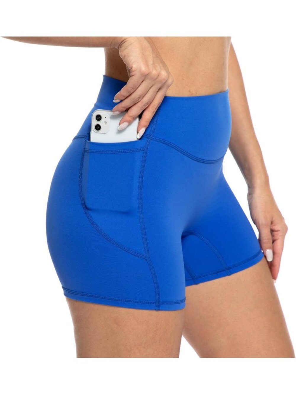 High Waisted Yoga Shorts with Pockets | 5-Inch Inseam, Buttery Soft, Tummy